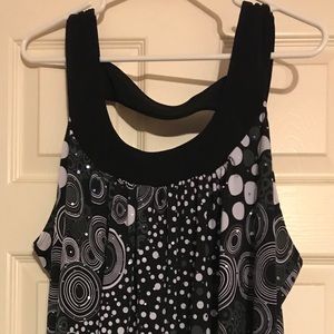 Black & White Polka Dot Sleeveless Tank Top